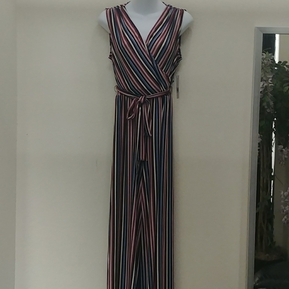 Anthropologie- Donna Morgan Striped Jumpsuit - Picture 5 of 16